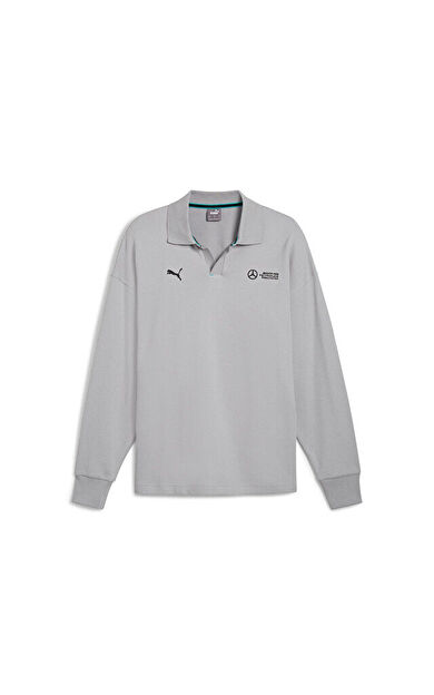 Puma Mapf1 Longsleeve Polo Erkek Günlük Uzun Kollu Polo Tişört 62733902 Gri