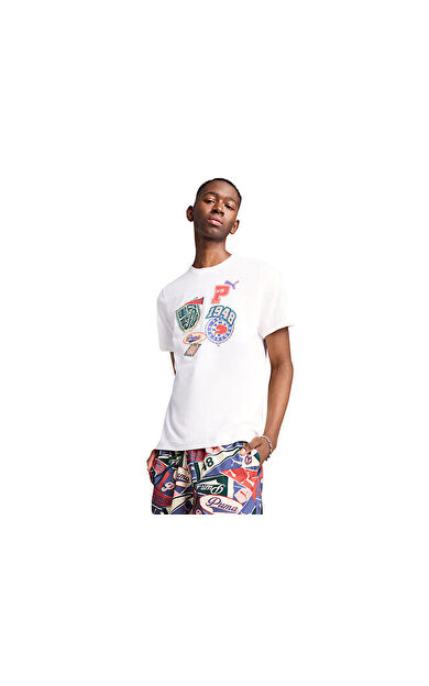 Puma Wardrobe Ess Graphic Tee Erkek Günlük Tişört 62962702 Renkli