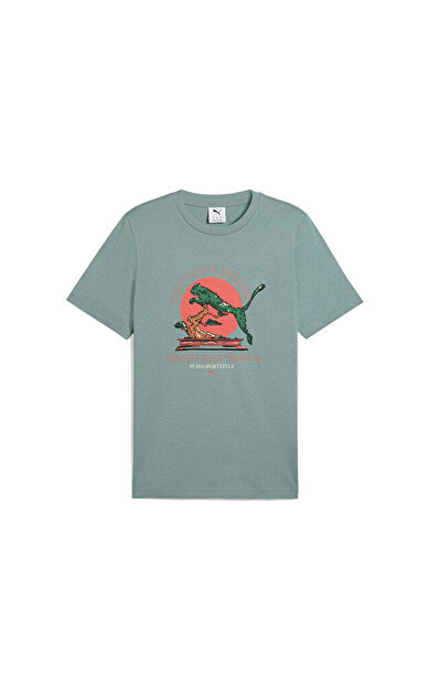 Puma Graphics Puma Bonsai Tee Erkek Günlük Tişört 62963430 mavi