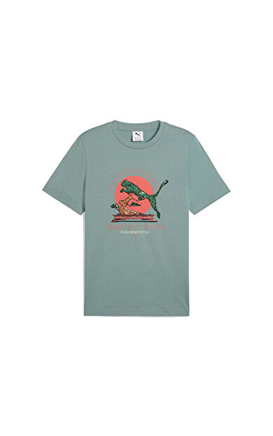 Puma Graphics Puma Bonsai Tee Erkek Günlük Tişört 62963430 mavi