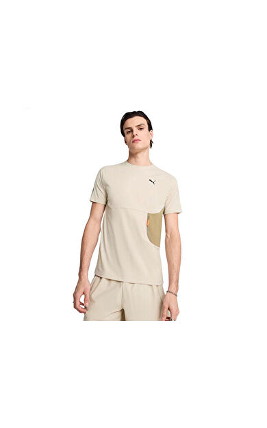 Puma Pumatech Pocket Tee Erkek Günlük Tişört 62967368 Bej