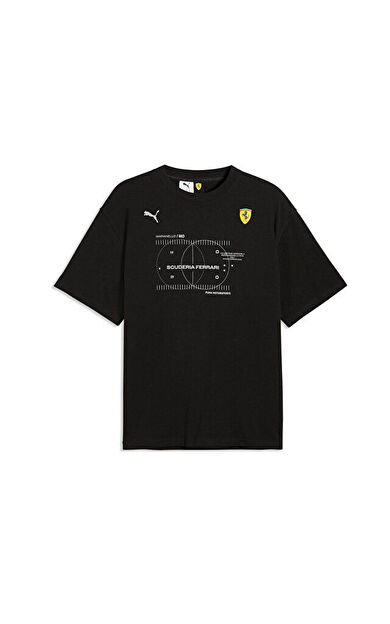 Puma Ferrari Premium Tee Erkek Günlük Tişört 63423101 Siyah