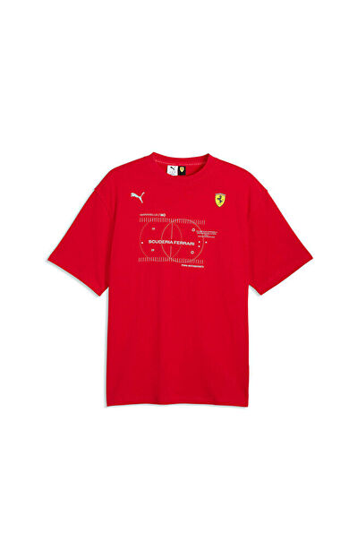 Puma Ferrari Premium Tee Erkek Günlük Tişört 63423102 Pembe