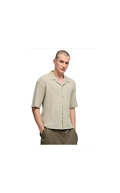 Puma Wardrobe Ess Shirt Erkek Günlük Gömlek 63436361 Gri