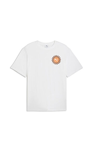 Puma Sunset Drive Relaxed Tee Erkek Günlük Tişört 63439502 Beyaz