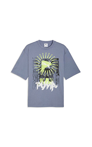 Puma Graphic Tee Erkek Günlük Tişört 63444265 Gri