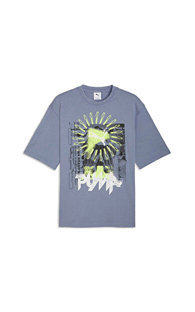 Puma Graphic Tee Erkek Günlük Tişört 63444265 Gri
