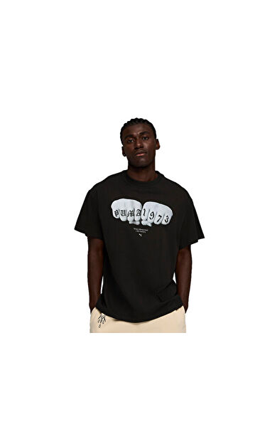 Puma Swish N  ink Tee ı Erkek Basketbol Tişörtü 63465801 Siyah