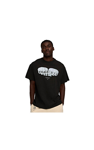 Puma Swish N  ink Tee ı Erkek Basketbol Tişörtü 63465801 Siyah