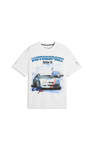 Puma Bmw Mms Sportswear Grphc Tee Erkek Günlük Tişört 63488802 Beyaz