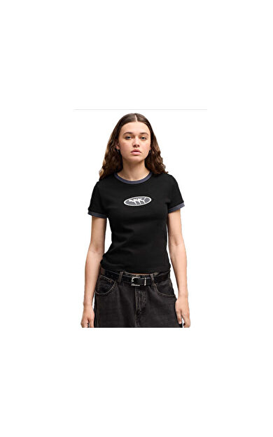 Puma FUTURE.PUMA.ARCHIVE TEE Kadın Günlük Tişört 63664601 Siyah