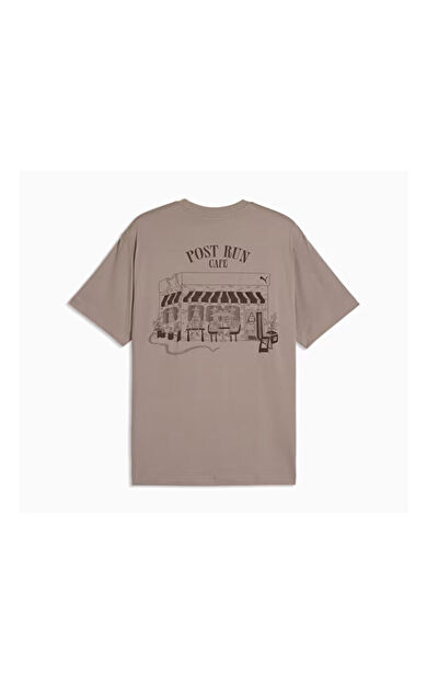 Puma GRAPHIC PUMA CAFE TEE Erkek Günlük Tişört 63676281 Gri