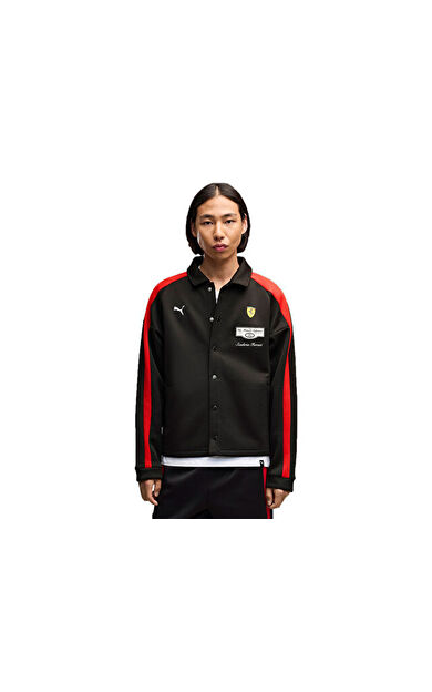 Puma FERRARI T7 TRACK JKT Erkek Günlük Ceket 63705501 Siyah