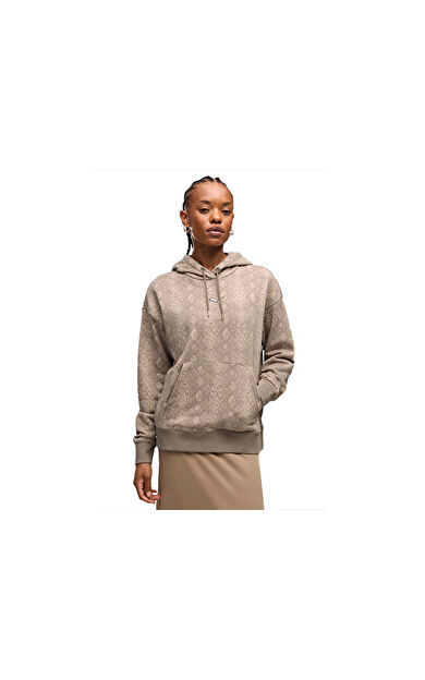Puma SNAKE PACK RELAXED HOODIE Kadın Günlük Sweatshirt 63874881 Gri
