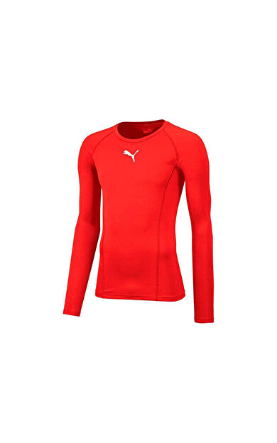 Puma Liga Baselayer Tee Ls Erkek Futbol Uzun Kollu Antrenman Üstü 65592001 Kırmızı