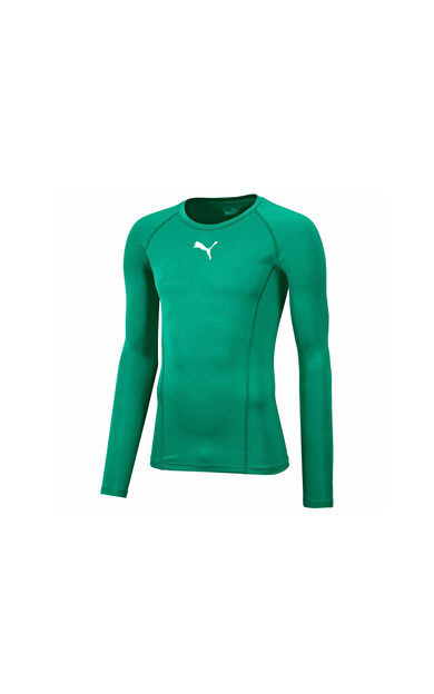 Puma Liga Baselayer Tee Ls Erkek Futbol Uzun Kollu Antrenman Tişörtü 65592005 Yeşil