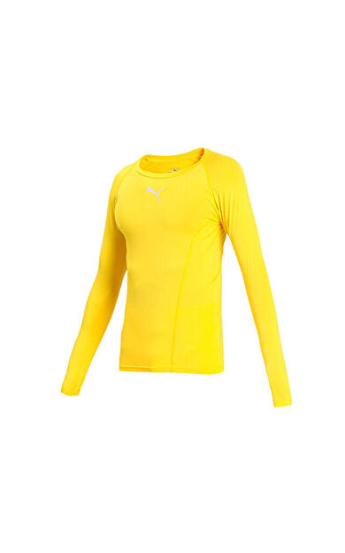 Puma Liga Baselayer Tee Ls Erkek Futbol Antrenman Tişörtü 65592006 Sarı