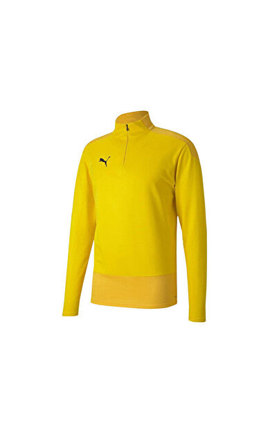 Puma Teamgoal 23 Training 1 4 Zip Top Cyber Y Erkek Futbol Antrenman Sweatshirts 65647607 Sarı