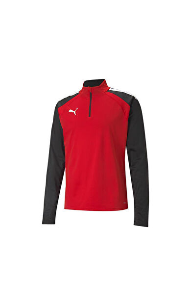 Puma Teamliga 1 4 Zip Top Erkek Futbol Antrenman Uzun Kollu Tişört 65723601 Kırmızı