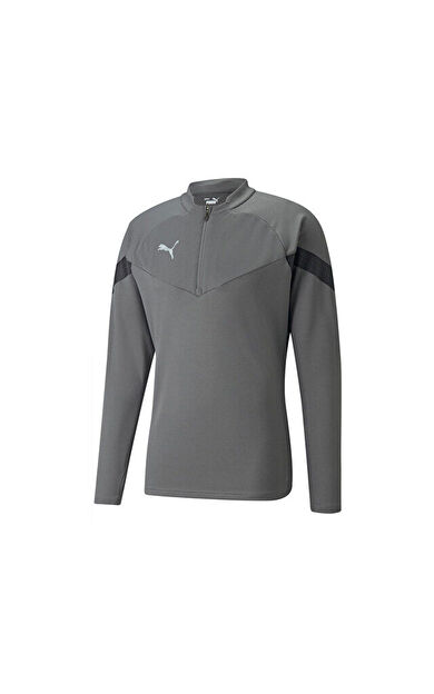 Puma Teamfinal Training 1/4 Zip Top Erkek Futbol Antrenman Ceketi 65737513 Gri