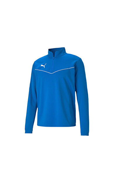 Puma Teamrise 1/4 Zip Top Erkek Futbol Antrenman Uzun Kollu Tişört 65739402 Mavi