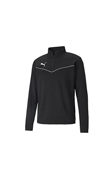Puma Teamrise 1 4 Zip Top Erkek Futbol Antrenman Uzun Kollu Tişört 65739403 Siyah