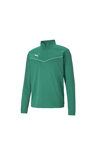 Puma Teamrise 1/4 Zip Top Erkek Futbol Antrenman Uzun Kollu Tişört 65739405 Yeşil