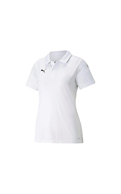 Puma Teamliga Sideline Polo W Kadın Futbol Polo Yaka Tişört 65740804 Beyaz