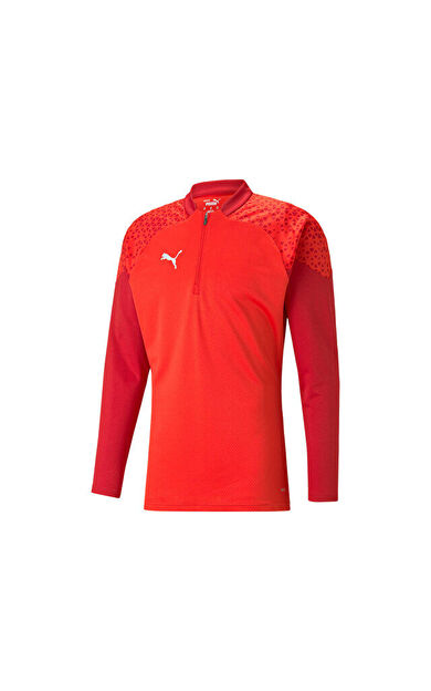 Puma Teamcup Training 1/4 Zip Top Erkek Futbol Uzun Kollu Antrenman Üstü 65798201 Kırmızı