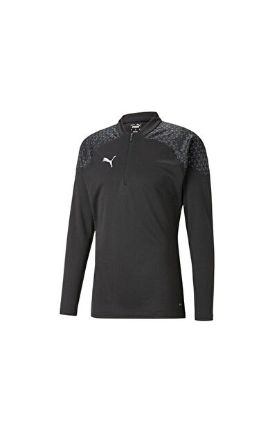 Puma Teamcup Training 1/4 Zip Top Erkek Futbol Uzun Kollu Antrenman Üstü 65798203 Siyah