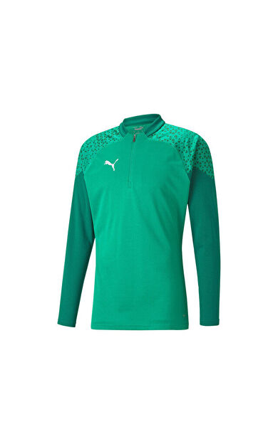 Puma Teamcup Training 1/4 Zip Top Erkek Futbol Uzun Kollu Antrenman Üstü 65798205 Yeşil