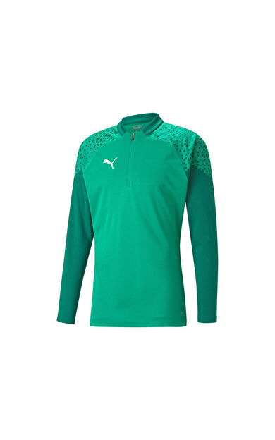 Puma Teamcup Training 1/4 Zip Top Erkek Futbol Uzun Kollu Antrenman Üstü 65798205 Yeşil