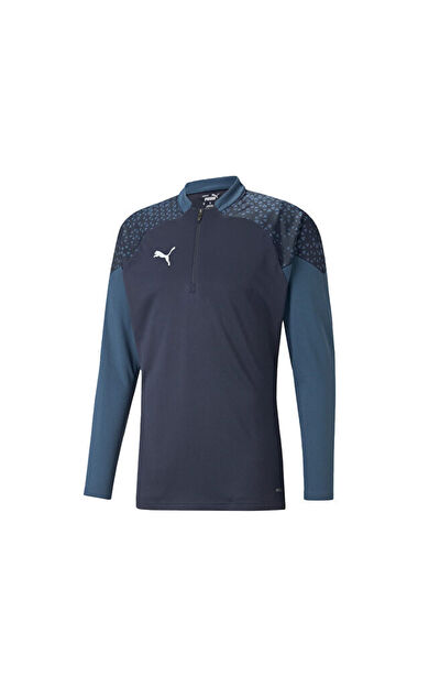 Puma Teamcup Training 1/4 Zip Top Erkek Futbol Uzun Kollu Antrenman Üstü 65798206 Lacivert