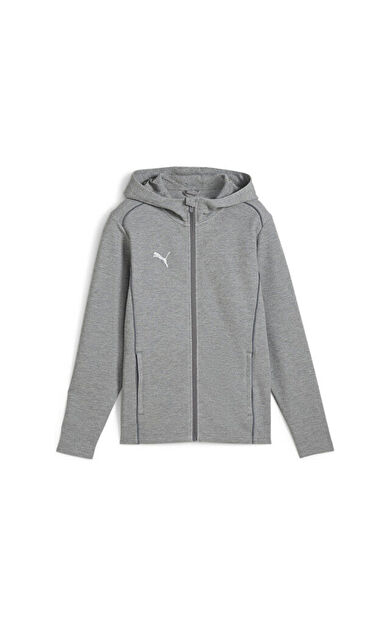 Puma Teamfinal Casuals Hooded Erkek Futbol Ceketi 65852833 Gri