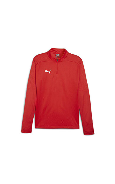 Puma Teamfinal Training 1/4 Zip Top Erkek Futbol Antrenman Uzun Kollu Üst 65855101 Kırmızı