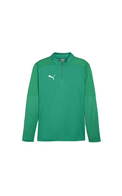 Puma Teamfinal Training 1/4 Zip Erkek Futbol Antrenman Uzun Kollu Tişört 65855105 Yeşil