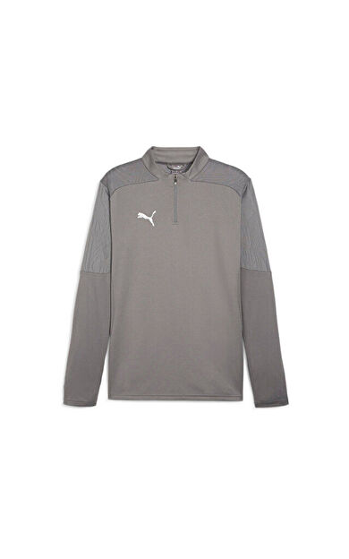 Puma Teamfinal Training 1/4 Zip Erkek Futbol Antrenman Uzun Kollu Üst 65855113 Gri