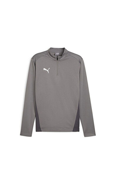 Puma Teamgoal Training 1/4 Zip To Erkek Futbol Uzun Kollu Antrenman Tişörtü 65862913 Gri
