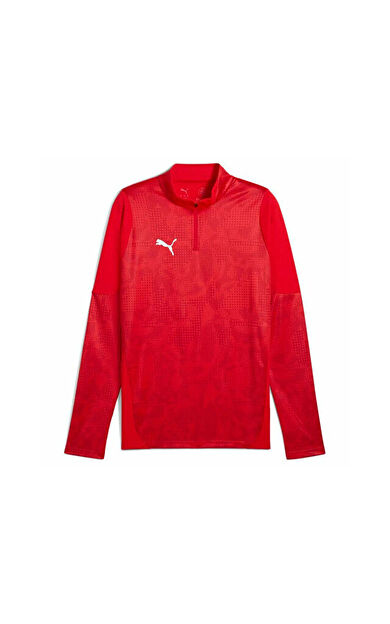 Puma Teamcup Training 1/4 Zip Top Erkek Futbol Uzun Kollu Antrenman Üstü 65916401 Beyaz