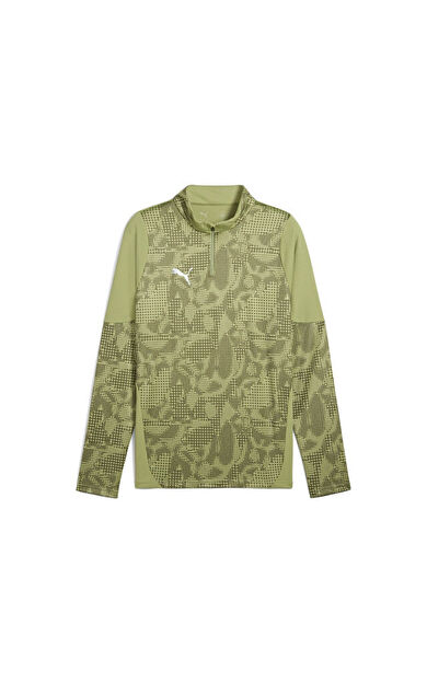 Puma Teamcup Training 1/4 Zip Top Erkek Futbol Antrenman Uzun Kollu Tişört 65916440 Yeşil