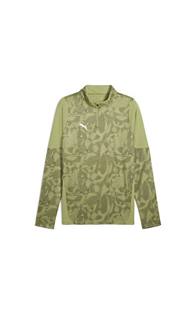 Puma Teamcup Training 1/4 Zip Top Erkek Futbol Antrenman Uzun Kollu Tişört 65916440 Yeşil