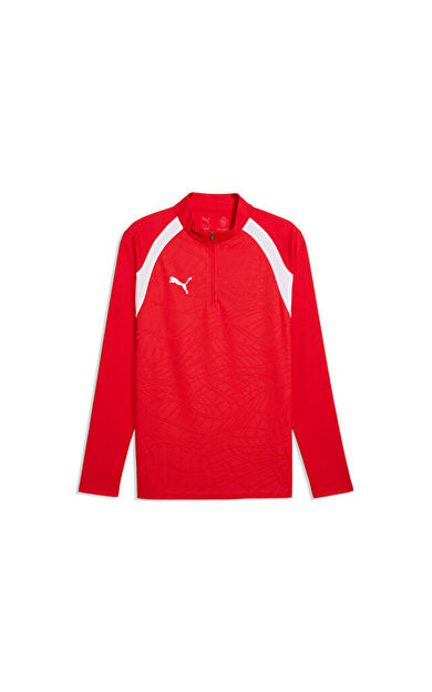 Puma Teamfinal26 Training 1/4 Zip Erkek Futbol Antrenman Uzun Kollu Tişört 65967901 Kırmızı