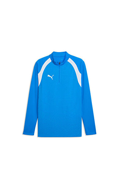 Puma Teamfinal26 Training 1/4 Zip Erkek Futbol Antrenman Uzun Kollu Tişört 65967902 Mavi