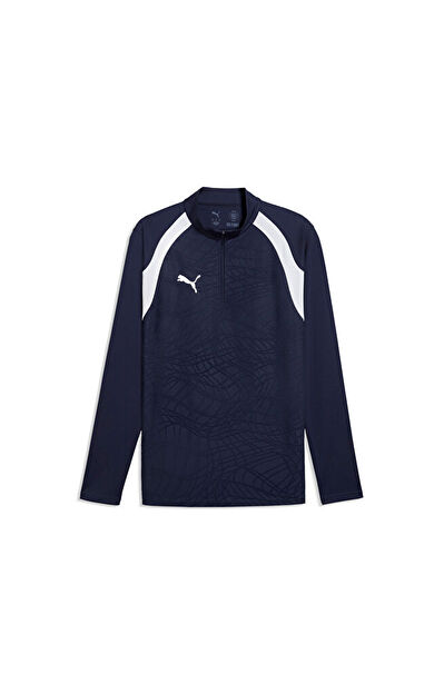 Puma Teamfinal26 Training 1/4 Zip Erkek Futbol Antrenman Uzun Kollu Tişört 65967906 Lacivert