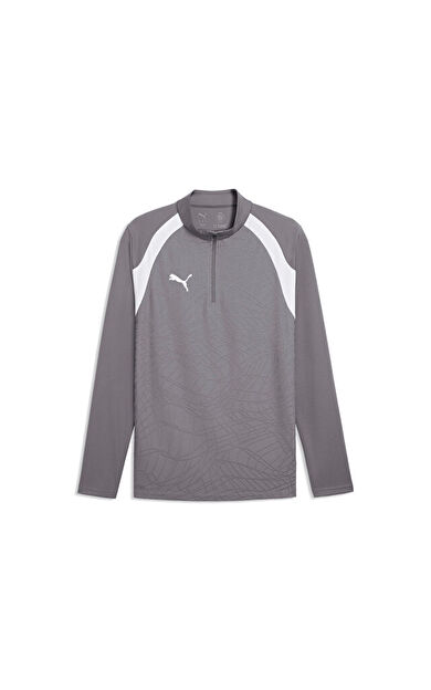 Puma Teamfinal26 Training 1/4 Zip Erkek Futbol Antrenman Uzun Kollu Tişört 65967913 Gri