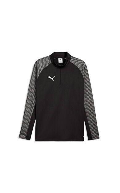 Puma Teamliga26 Training 1/4 Zip Erkek Futbol Antrenman Uzun Kollu Tişört 65972403 Siyah