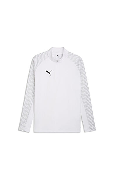 Puma Teamliga26 Training 1/4 Zip Erkek Futbol Antrenman Uzun Kollu Tişört 65972404 Beyaz