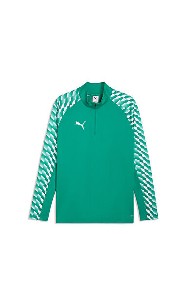 Puma Teamliga26 Training 1/4 Zip Erkek Futbol Antrenman Uzun Kollu Tişört 65972405 Yeşil