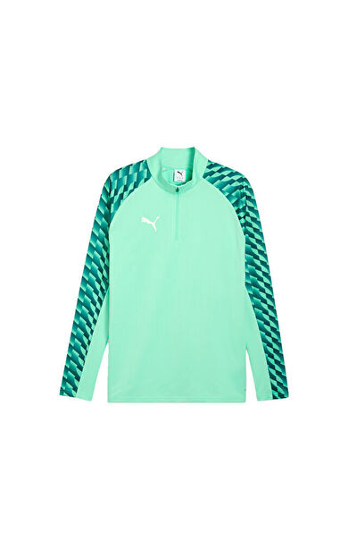 Puma Teamliga26 Training 1/4 Zip Erkek Futbol Antrenman Uzun Kollu Tişört 65972480 Yeşil