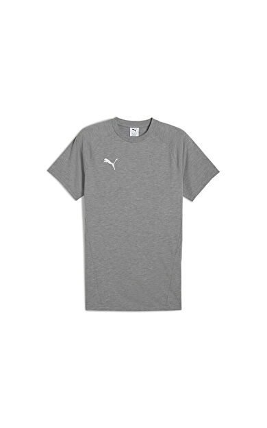 Puma TeamEvostripe Tee Erkek Günlük Tişört 65995333 Gri